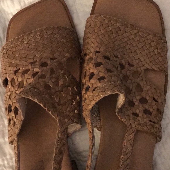 Women's Brown Woven Sandals Sesto Meucci leather sandals New. 7.5 C - Picture 3 of 7